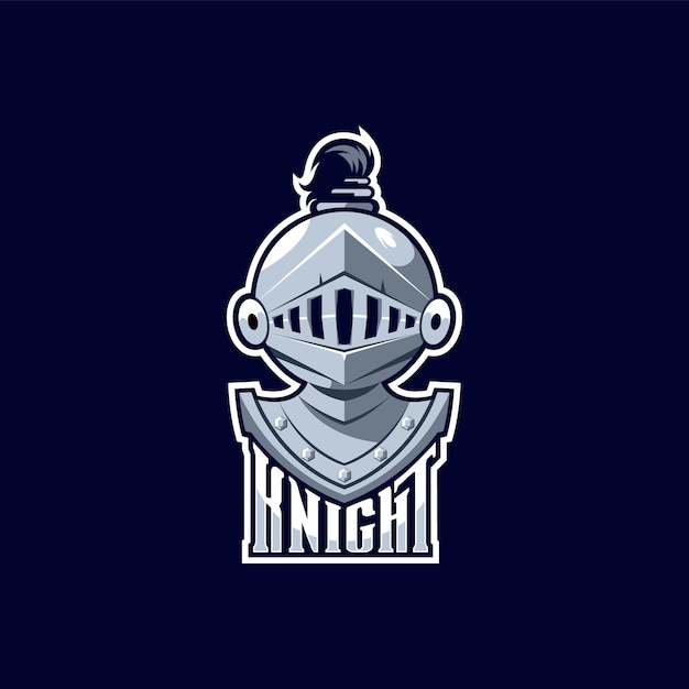 Vector knight logo design illustration