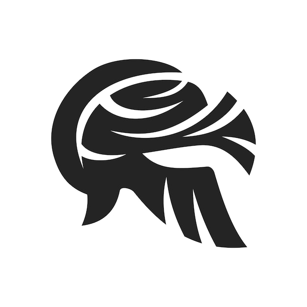 Vettore modello logo cavaliere icona isolata dell'identità del marchio grafica vettoriale astratta