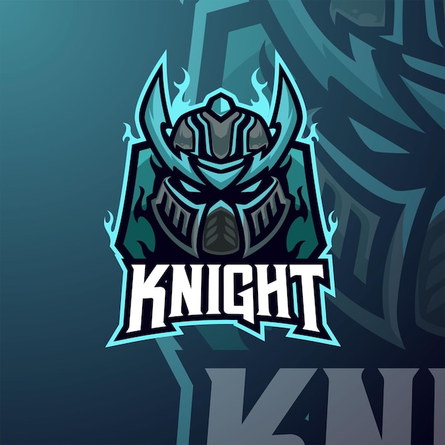 Knight masscot logo esport premium vector