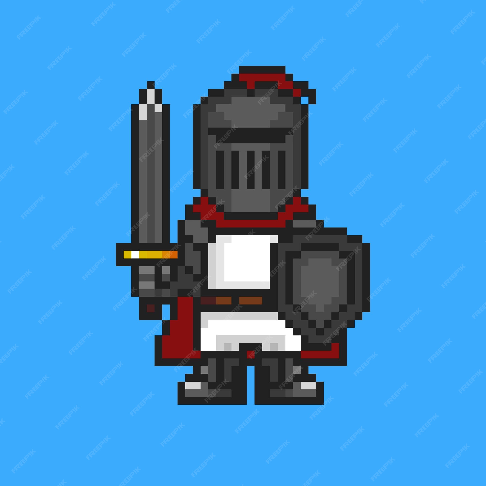 Pixel art apple knight character 27190500 PNG