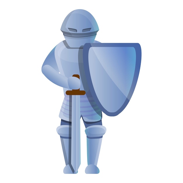 ベクトル 騎士の盾の剣のアイコン 白い背景で隔離の web デザインのための騎士の盾の剣ベクトル アイコンの漫画