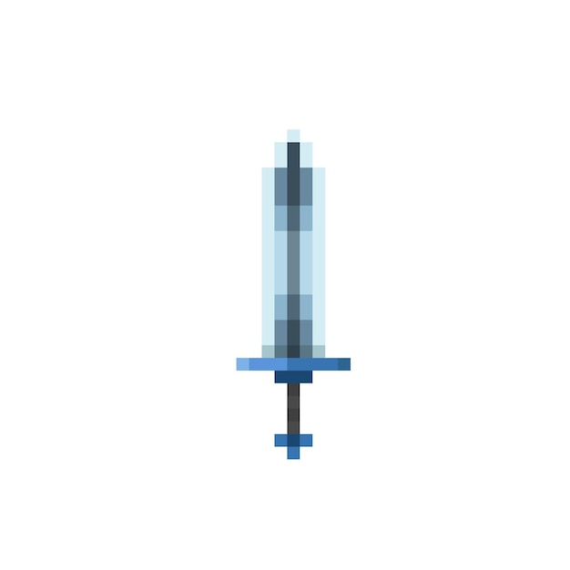 Knight sword in pixel style