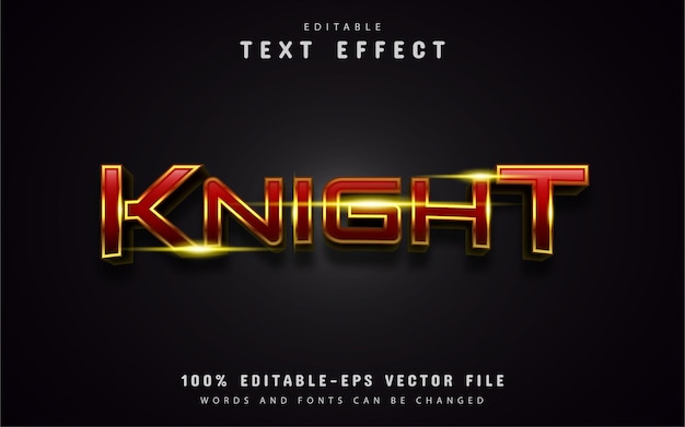 Knight text effect editable