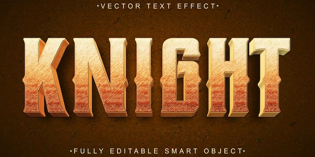 Knight Vector Volledig bewerkbaar Smart Object Text Effect