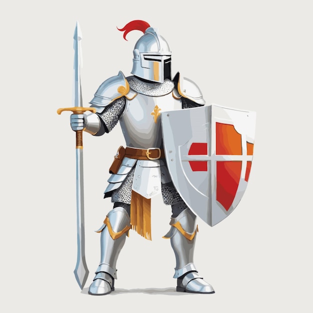 Vector knight vector on white background