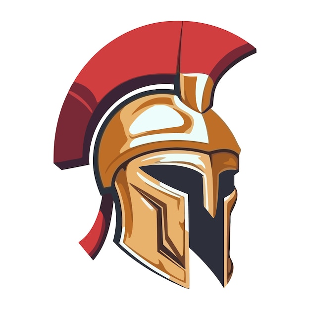 Knight warrior helmet armor of soldier or gladiator