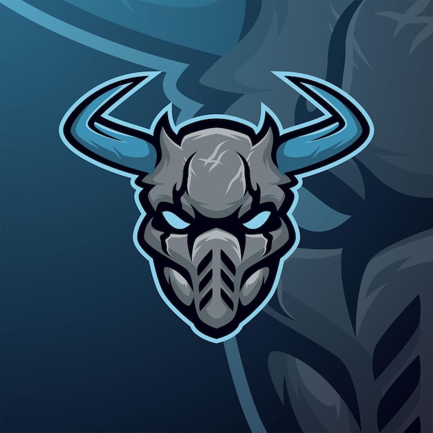 Логотип талисмана рыцарей киберспорт премиум вектор