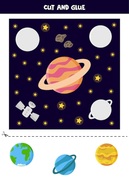 Knip afbeeldingen uit en plak ze op de juiste plaatsen. ruimte werkblad.