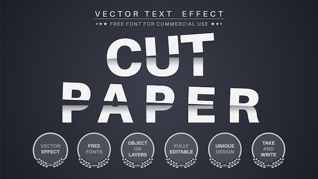 Knip papier teksteffect