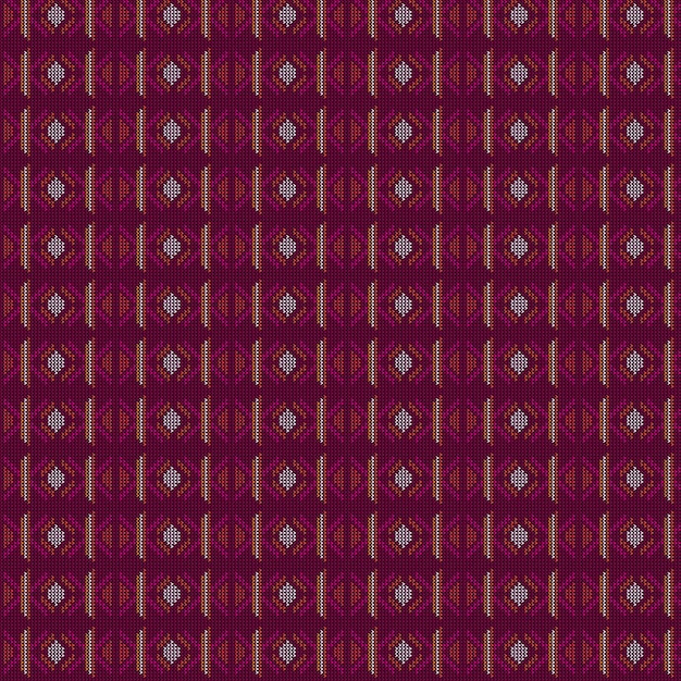 Knit folk seamless textile pattern design