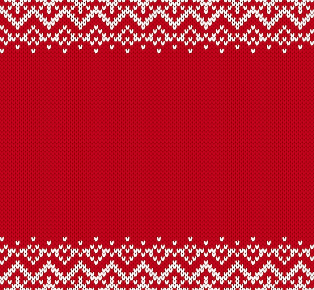 Knit ornament background with empty place for text.