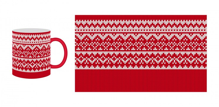 Vector knit seamless pattern.