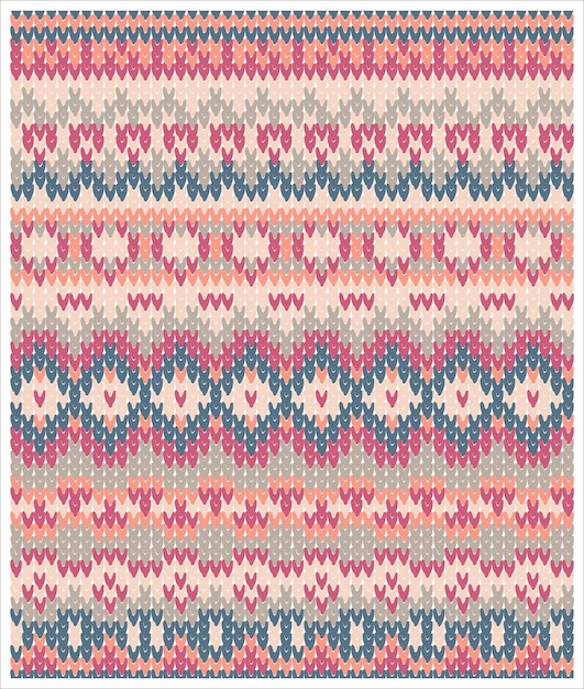 Vector knit seamless pattern