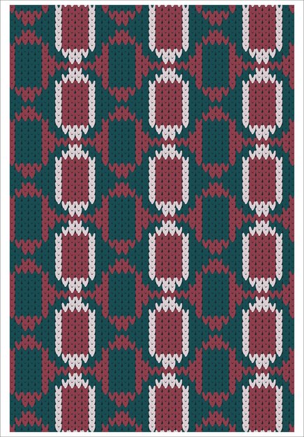 Vector knit seamless pattern