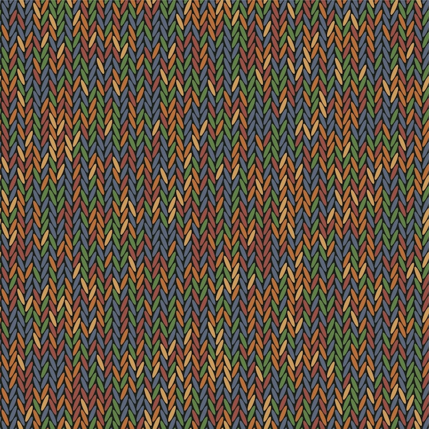 Knit texture melange color. Knitting background flat design.
