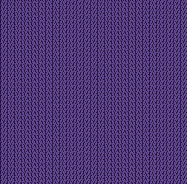 Knit texture purple color. vector seamless pattern fabric. knitting background flat design.