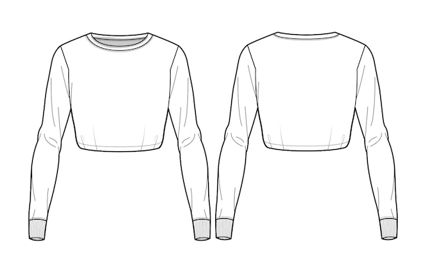 Vector knit tops sketch template