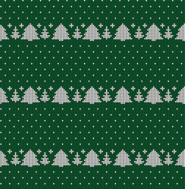 Knitted Christmas and New Year pattern norwegian background