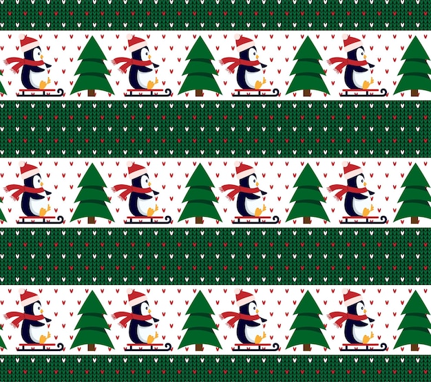 ニット クリスマスとお正月柄 ウール ニット セーター デザイン 壁紙 包装紙 テキスタイル プリント