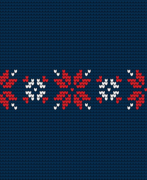 Knitted Christmas and New Year pattern