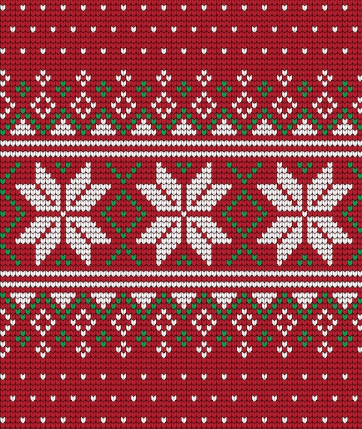 Knitted Christmas and New Year pattern