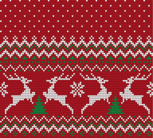 Knitted Christmas and New Year pattern