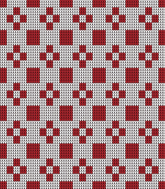 Vector knitted christmas and new year pattern