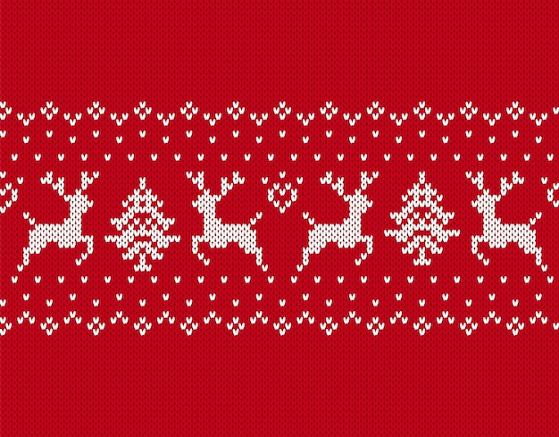 Knitted christmas pattern.