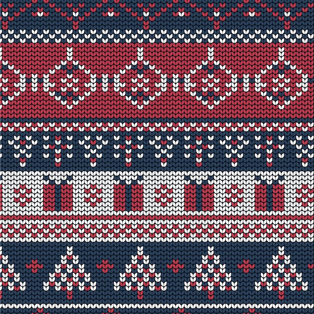 Knitted christmas pattern