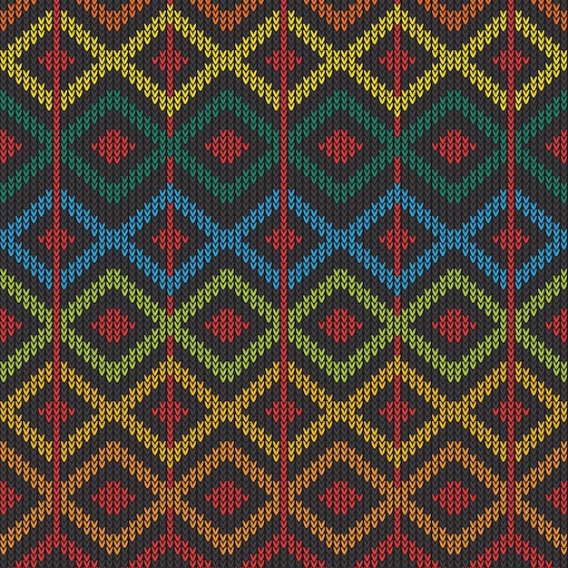 Vector knitted pattern texture design