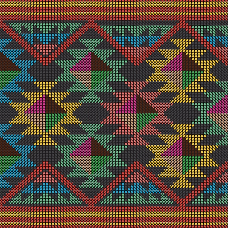 Vector knitted pattern texture design
