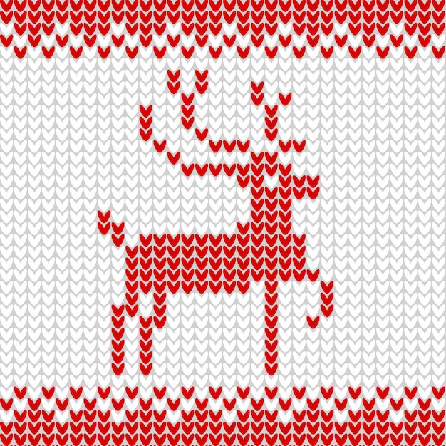 Knitted realistic seamless pattern of white color