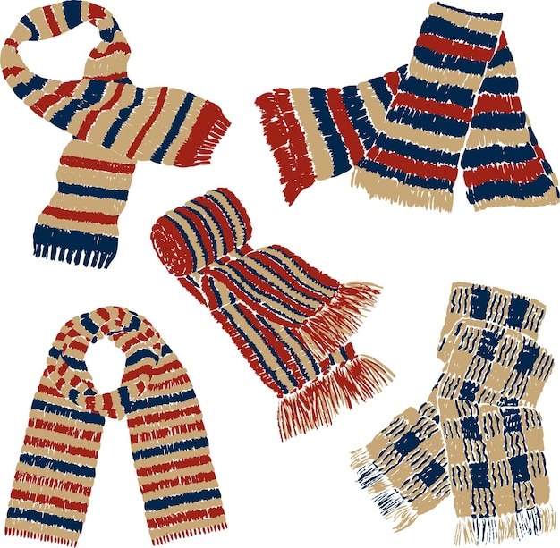 Knitted scarves