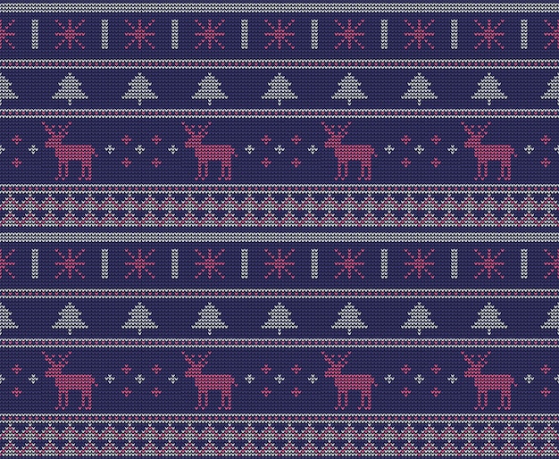 knitted seamless Christmas pattern