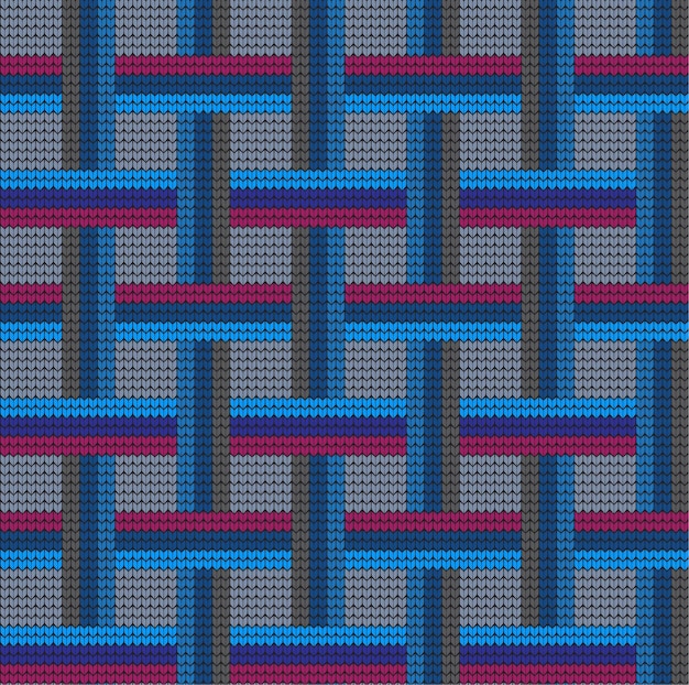 니트 원활한 패턴 양치기 체크