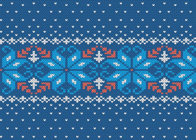 Knitted texture. Christmas seamless pattern.