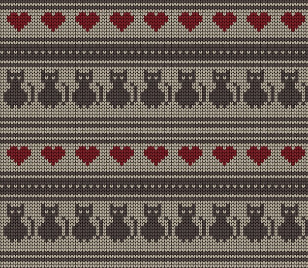 Vector knitted texture seamless pattern vector seamless background for banner website postcard wallpaper clothing and design festive sweater design seamless knitted pattern