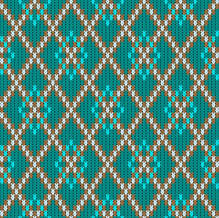 Vector knitted woolen seamless jacquard ornament