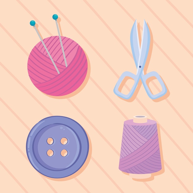 Knitting four icons