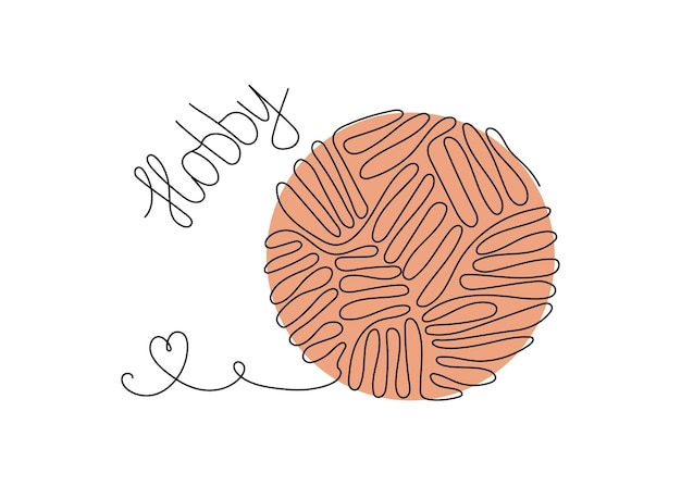 Vector knitting logo line art2