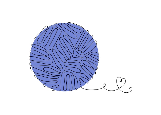 Knitting logo line art