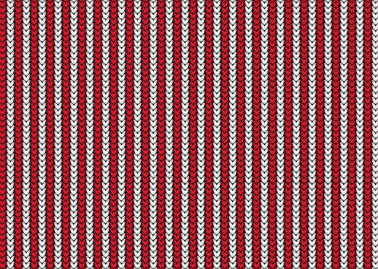Vector knitting seamless red and white pattern