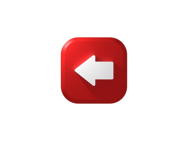Knop 3D-pictogram Linkeraanwijzer Logo