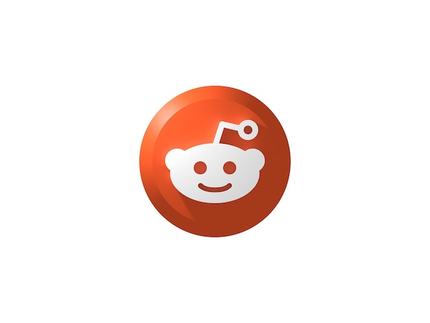 Vector knop 3d-pictogram reddit