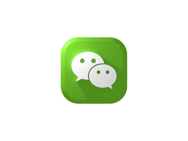 Knop 3d-pictogram wechat