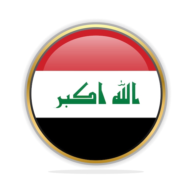 Knop Vlag Ontwerpsjabloon Irak