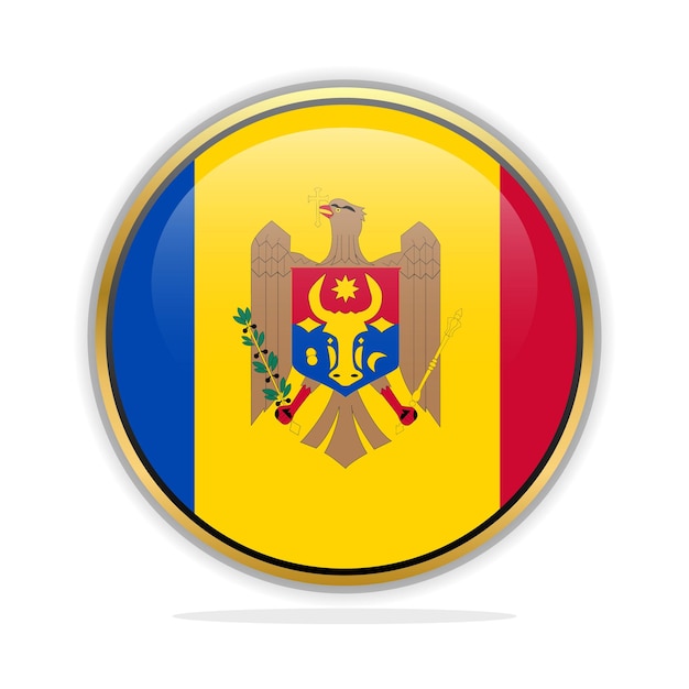 Knop Vlag Ontwerpsjabloon Moldovo