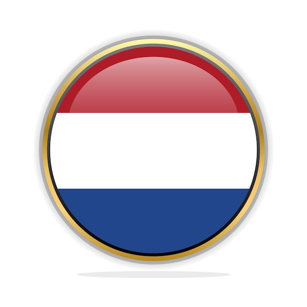 Knop Vlag Ontwerpsjabloon Nederland