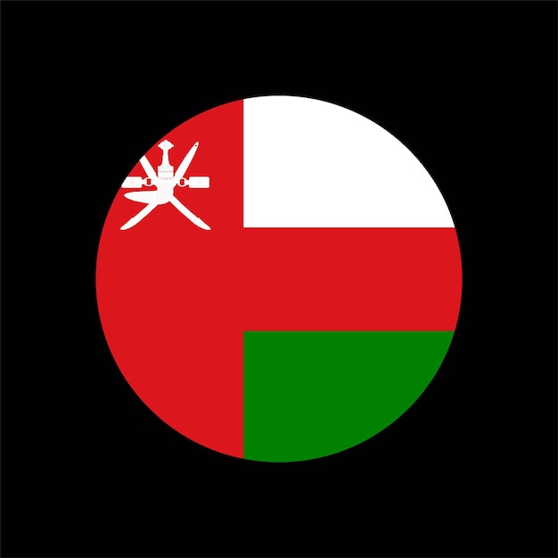 knop Vlag van Oman Abstracte illustratie knop met vlag van het land van Oman