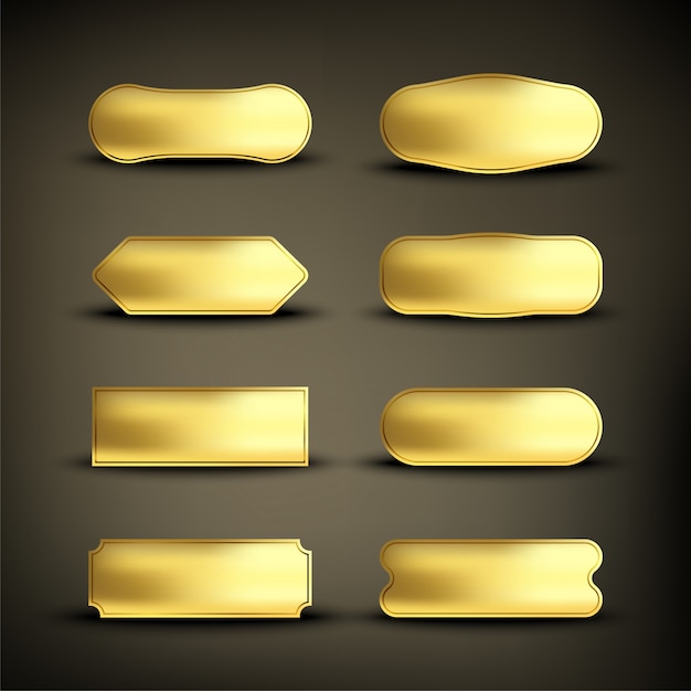 Vector knopset kleur goud shape2